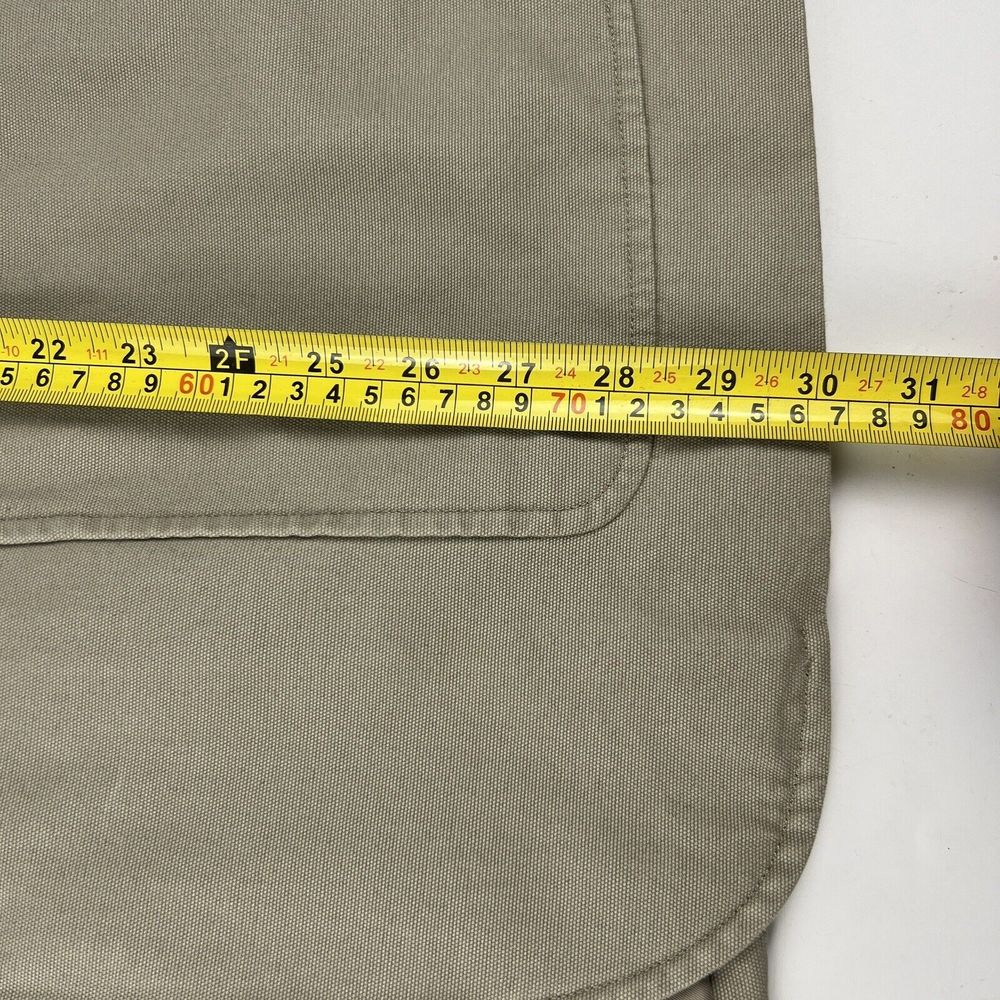 Eddie Bauer Blazer Men’s L Khaki‎ Cotton Canvas Unstructured Casual Oversized - Picture 15 of 16